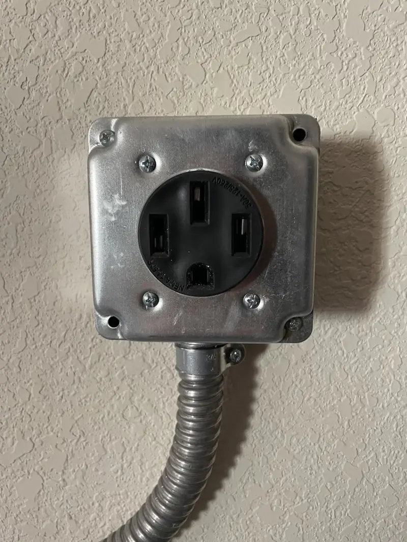 NEMA 14-50 outlet installed for Electrical Panel Upgrade in North Liberty